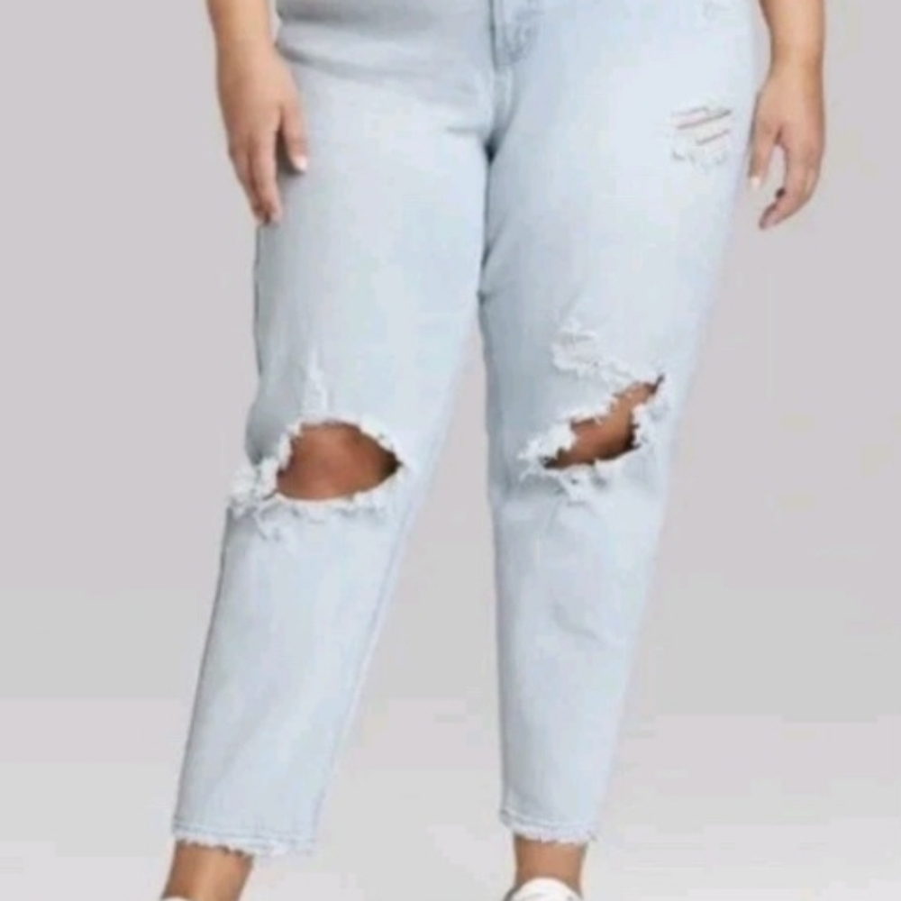 Light Wash High-Rise Straight Women's Jeans Nwt Size 18 Womens